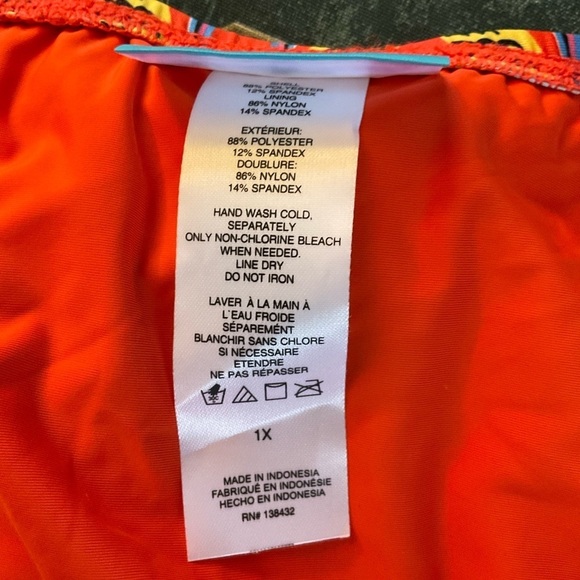 NEW ModCloth The Franky High-Waisted Bikini Bottom Orange Birds Plus 1X NWOT - Picture 6 of 6